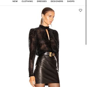 FRAME Black Velvet Party Top